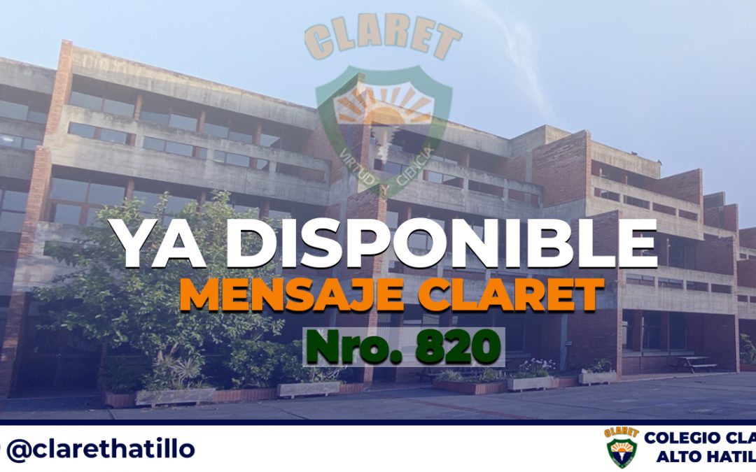 Mensaje Claret Nro. 820